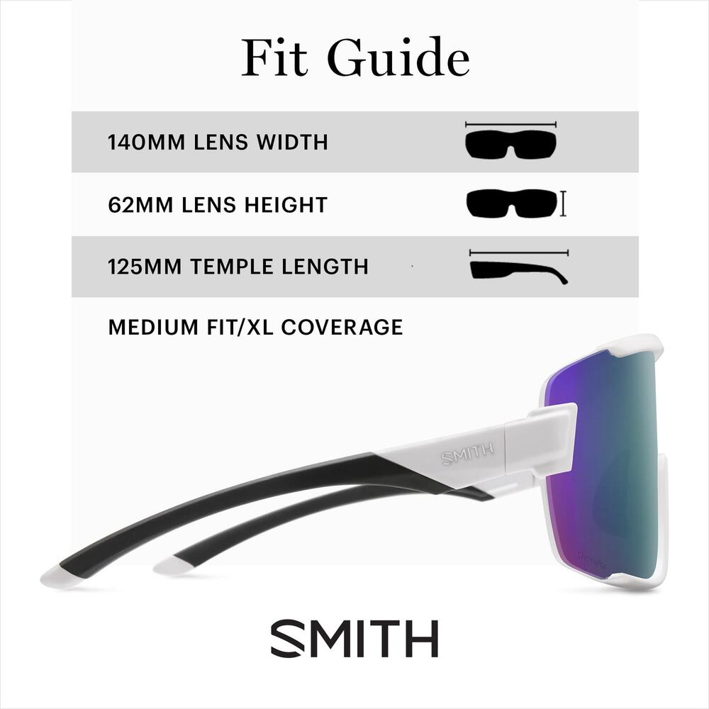 NWT  SMITH Wildcat ChromaPop Sports Sunglasses White Red Mirror Unisex - Picture 4 of 5